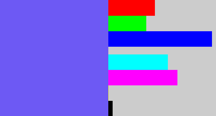 Hex color #6d59f4 - purpleish blue