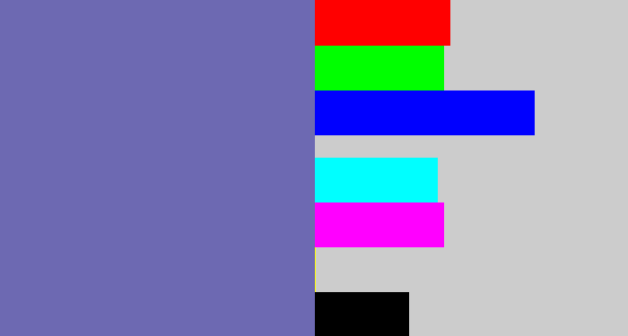 Hex color #6d69b2 - iris