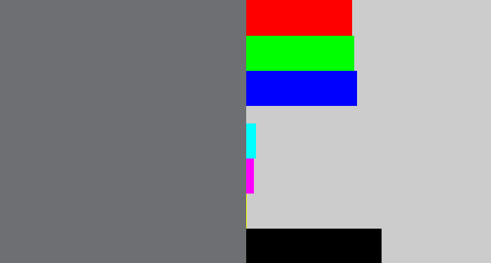 Hex color #6d6f72 - purplish grey