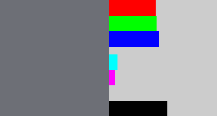 Hex color #6d6f76 - purplish grey