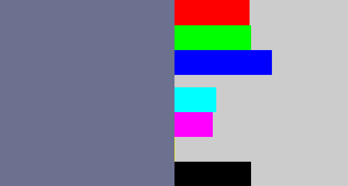 Hex color #6d7190 - grey/blue