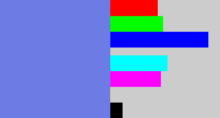 Hex color #6d7be4 - soft blue