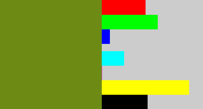Hex color #6d8b14 - sap green
