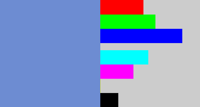 Hex color #6d8cd2 - faded blue