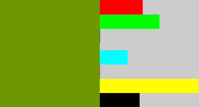 Hex color #6d9801 - dark yellow green