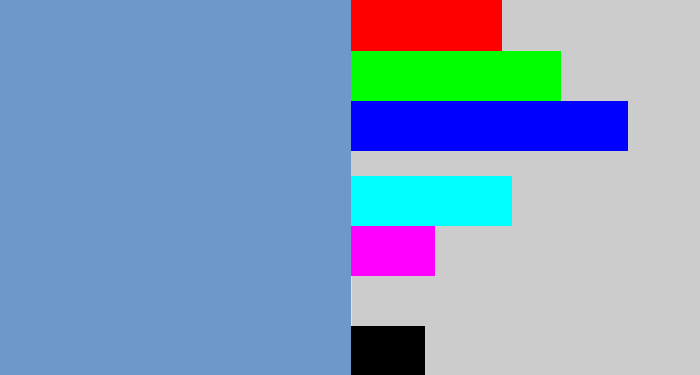 Hex color #6d98c9 - faded blue