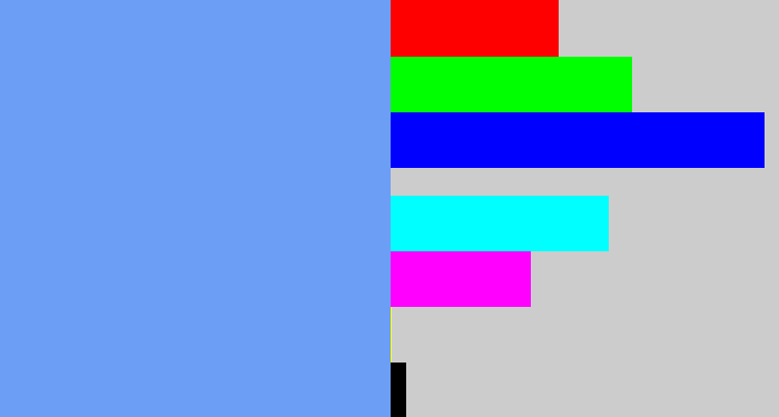 Hex color #6d9ef6 - soft blue