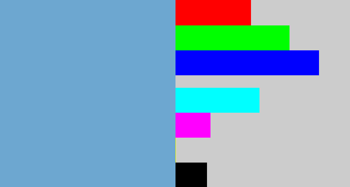 Hex color #6da7d0 - greyblue