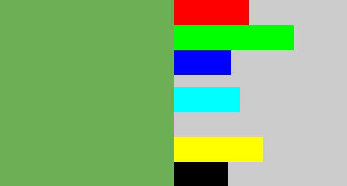Hex color #6daf55 - asparagus