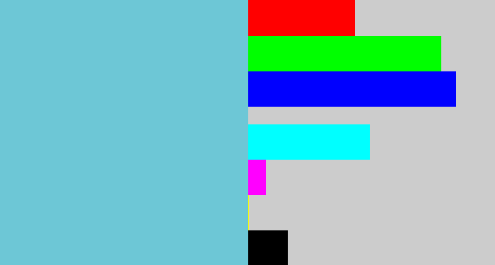 Hex color #6dc7d6 - lightblue