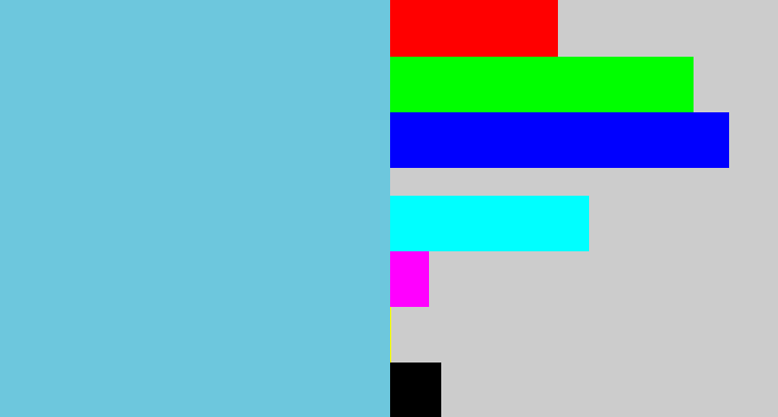 Hex color #6dc7dd - lightblue