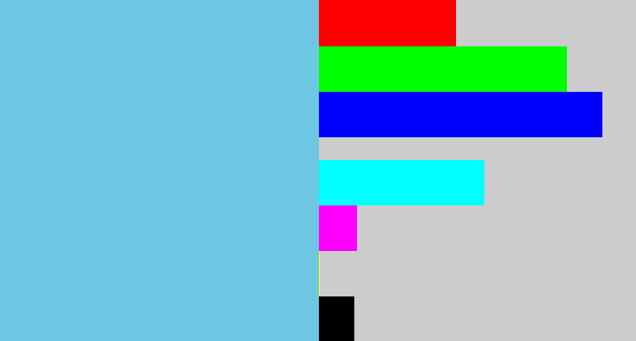 Hex color #6dc7e3 - lightblue