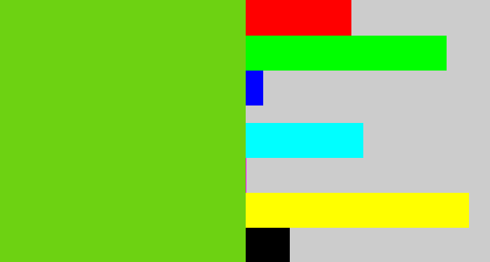 Hex color #6dd212 - green apple