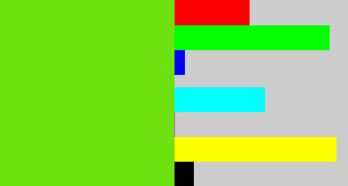 Hex color #6de210 - green apple