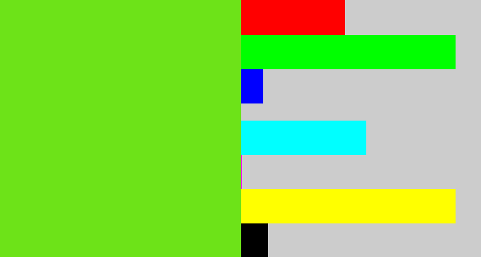 Hex color #6de318 - green apple