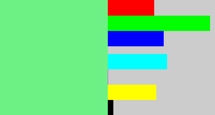 Hex color #6df185 - lightgreen