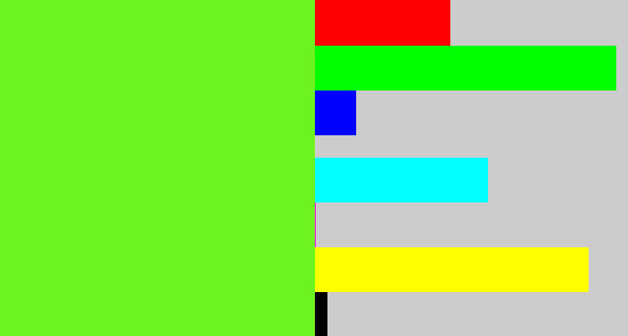 Hex color #6df420 - toxic green