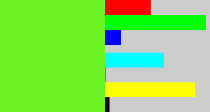 Hex color #6df525 - toxic green