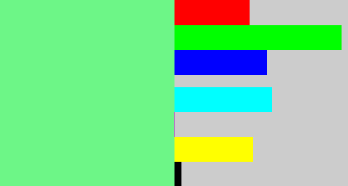 Hex color #6df687 - lightgreen