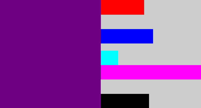 Hex color #6e0084 - darkish purple