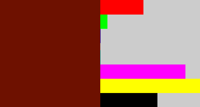 Hex color #6e1100 - reddy brown