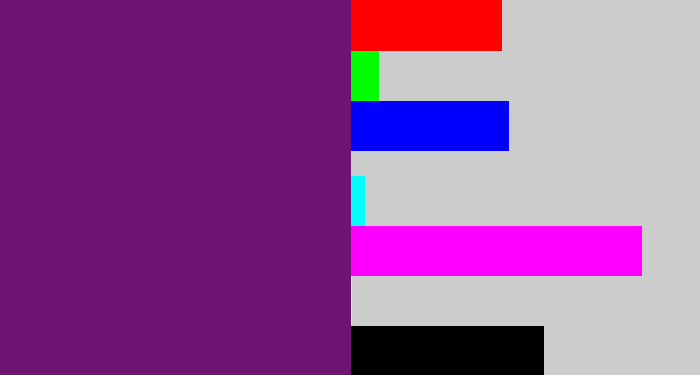 Hex color #6e1473 - darkish purple