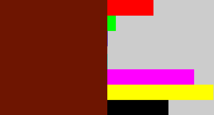 Hex color #6e1501 - reddy brown