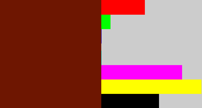 Hex color #6e1601 - reddy brown