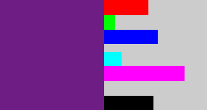 Hex color #6e1d85 - darkish purple