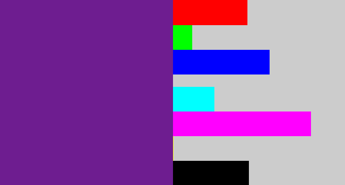 Hex color #6e1d90 - purple