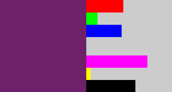 Hex color #6e2069 - darkish purple