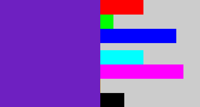 Hex color #6e20c1 - purple/blue