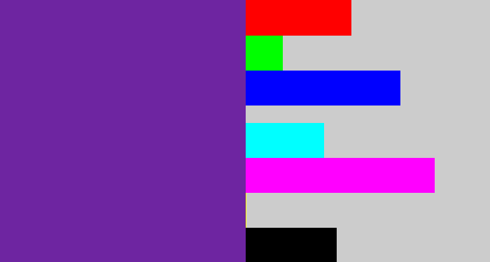 Hex color #6e25a1 - purple