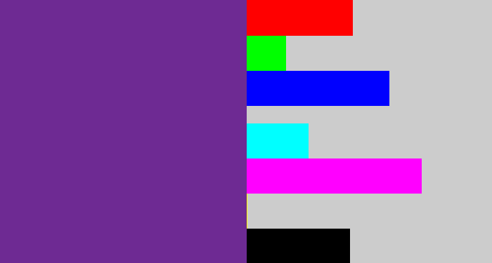 Hex color #6e2a93 - purple