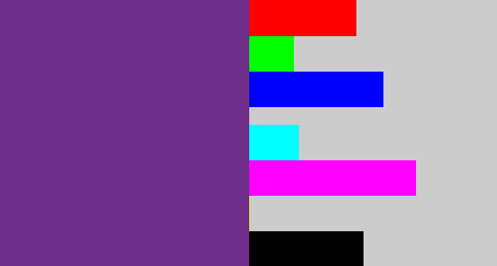 Hex color #6e2d89 - purple