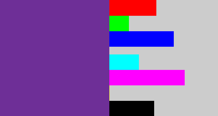 Hex color #6e2f97 - purple