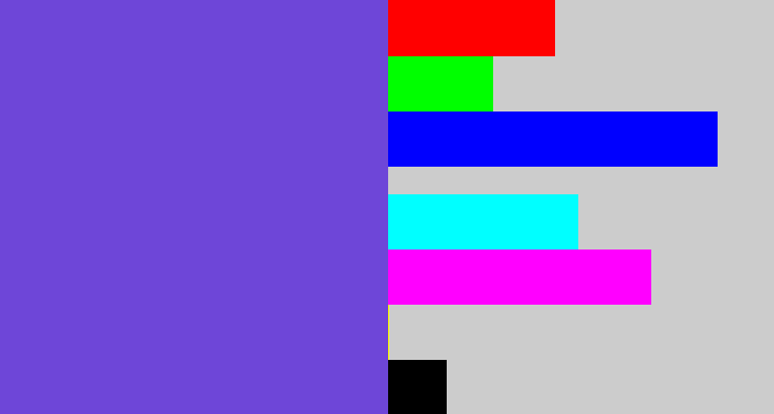 Hex color #6e46d8 - bluish purple