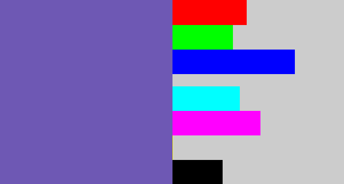 Hex color #6e58b4 - iris