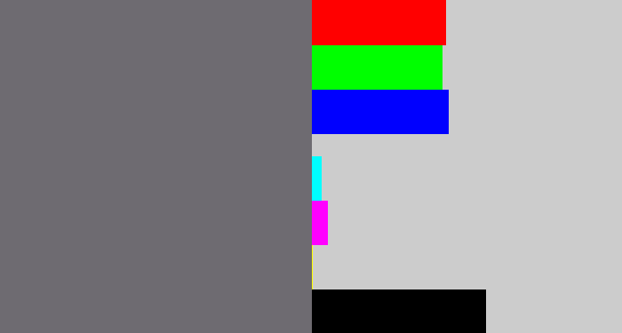 Hex color #6e6b71 - purplish grey