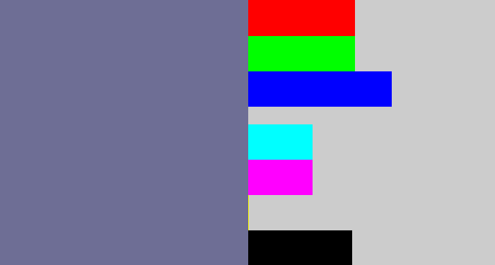 Hex color #6e6e95 - grey/blue