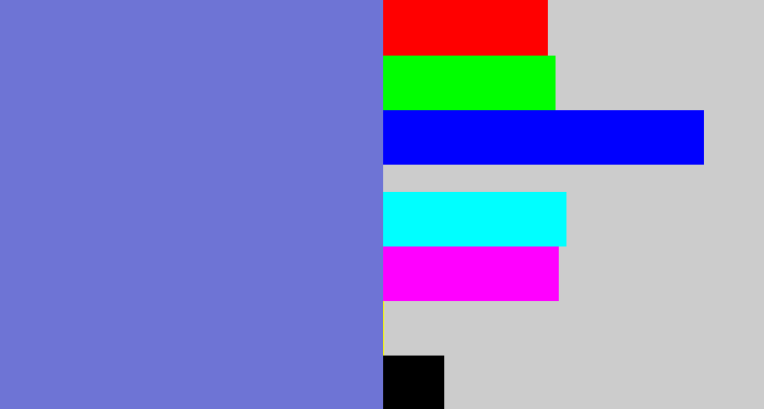 Hex color #6e74d5 - dark periwinkle