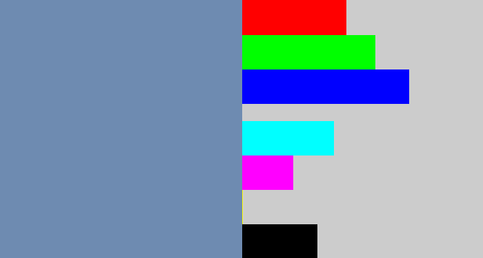 Hex color #6e8bb1 - grey blue