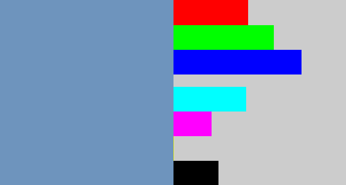 Hex color #6e94bd - faded blue
