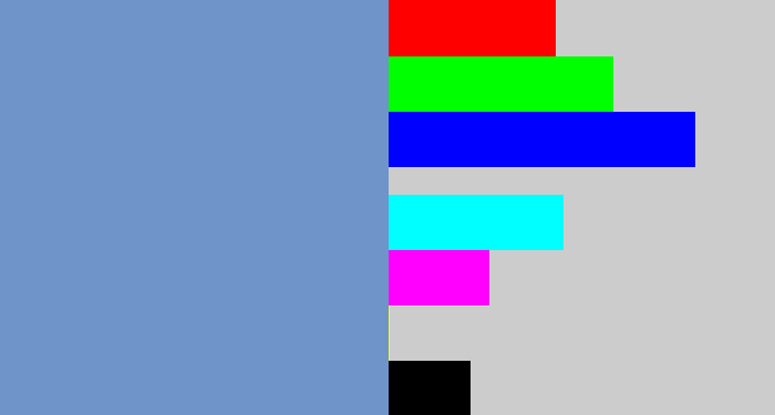 Hex color #6e94c9 - faded blue