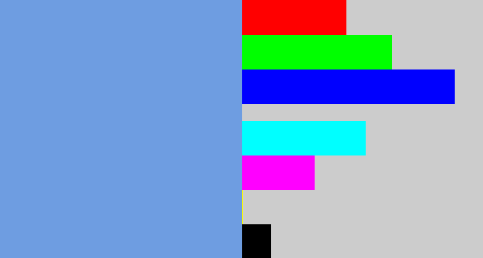 Hex color #6e9de1 - soft blue