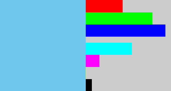 Hex color #6ec8ed - lightblue