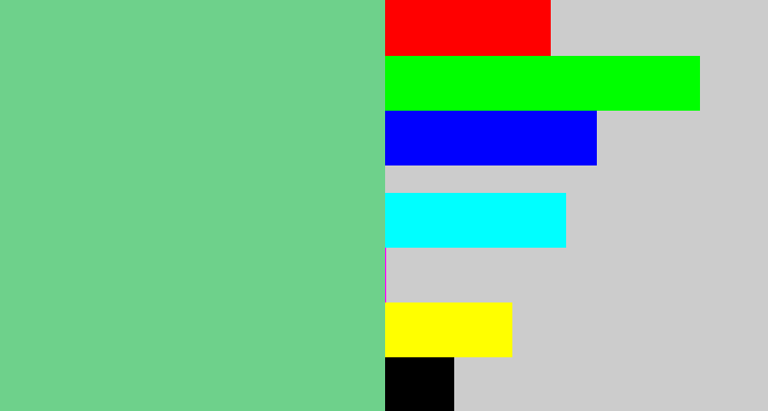 Hex color #6ed18b - soft green