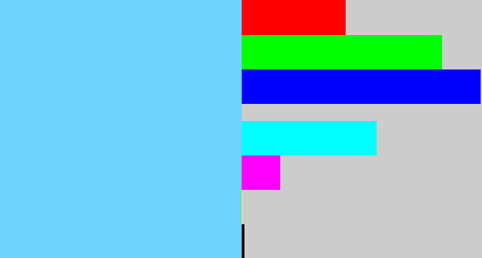Hex color #6ed3fc - lightblue