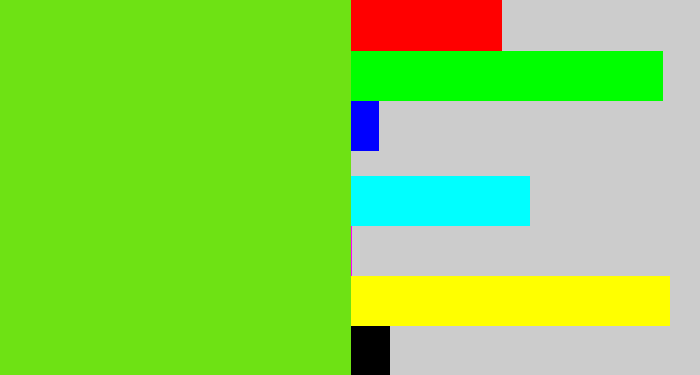 Hex color #6ee214 - green apple