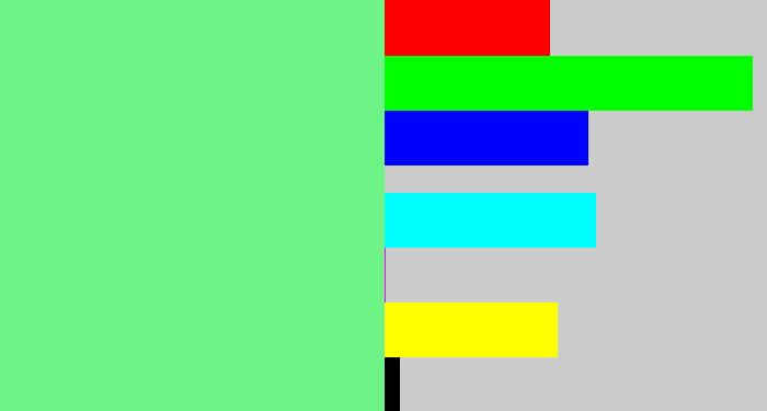 Hex color #6ef486 - lightgreen